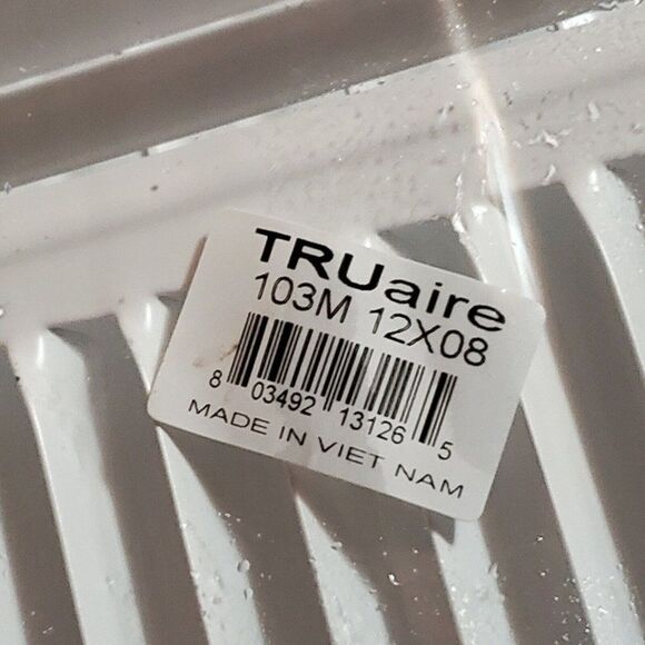 TruAire SmoothGlide 12"x8" Adjustable 3way ceiling wall register H103M White LOT - Picture 3 of 3